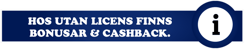cashback och betting bonus utan licens